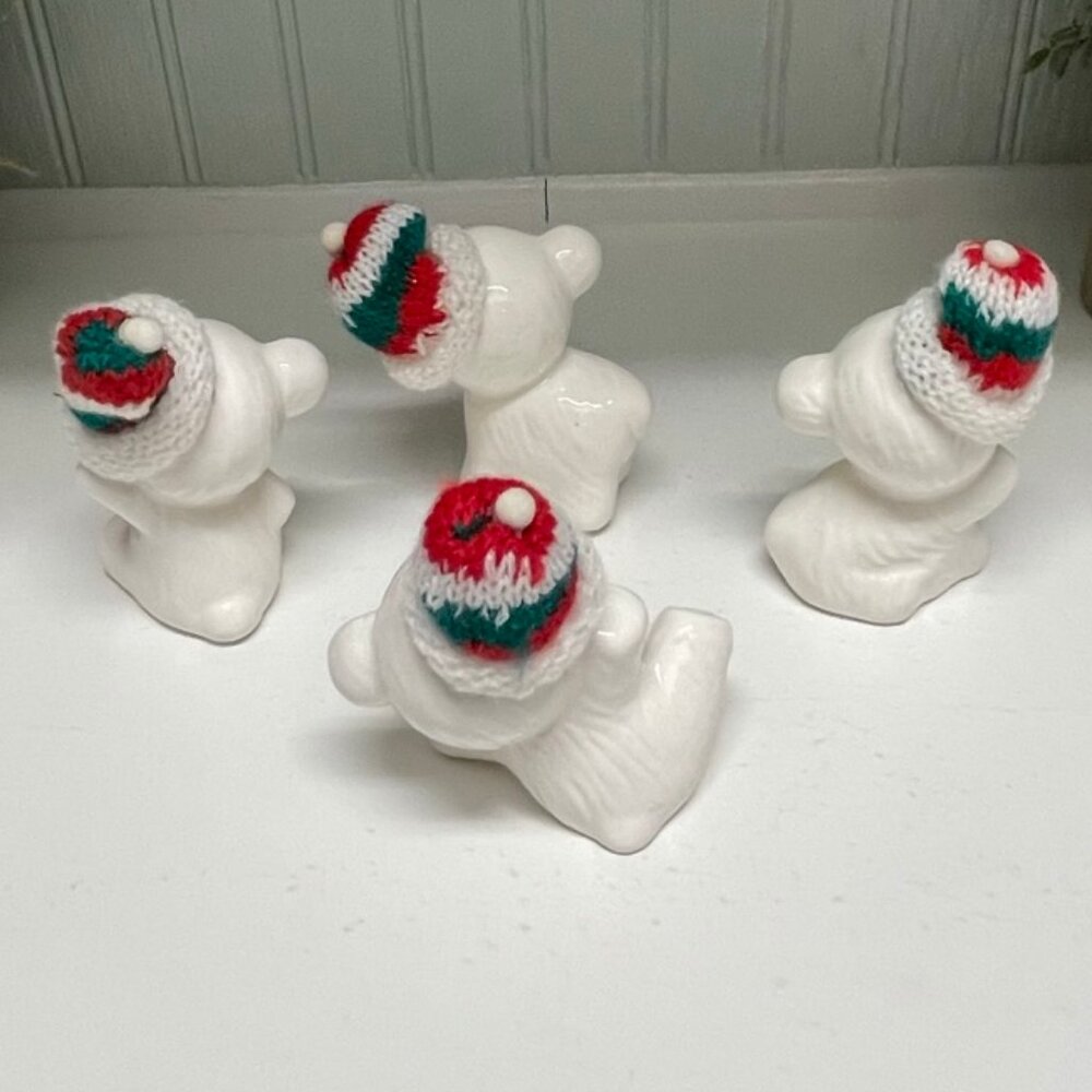 VINTAGE Christmas Around the World Snow Bear Ornaments Lot of Four (4) - Picture 3 of 7